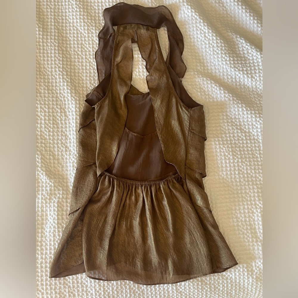 Ark & Co Gold Ruffle tank - Picture 4 of 8